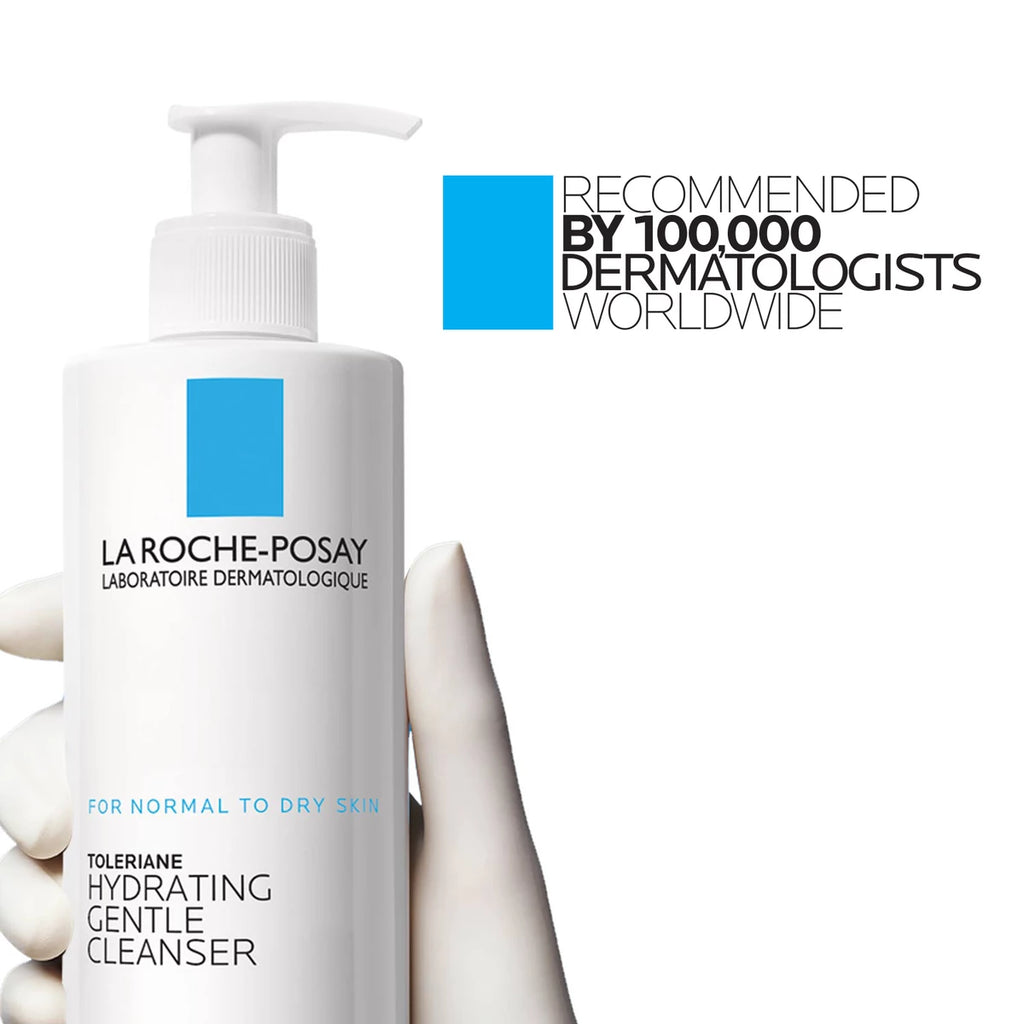 Toleriane Hydrating Gentle Facial Cleanser by La Roche-Posay, the skincare brand recommended by 100,000 dermatologists worldwide